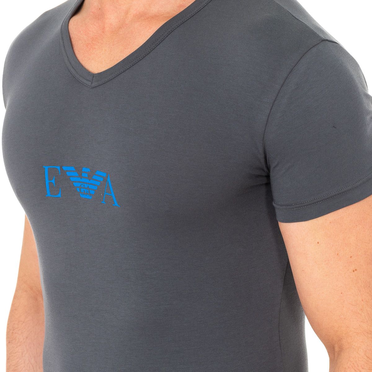 Körperbetontes Stretch-T-Shirt mit V-Ausschnitt