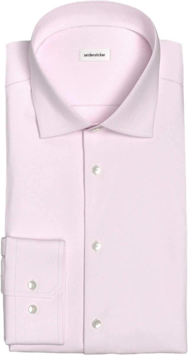 Schmales Businesshemd Uni Rosa