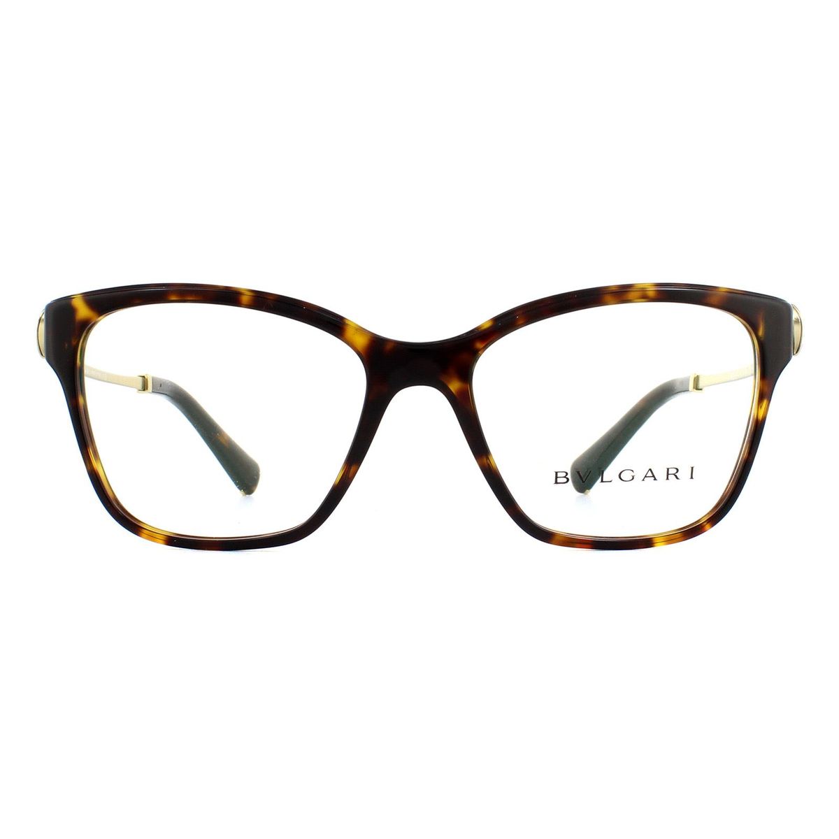 Quadratische Brille mit Havana-Muster