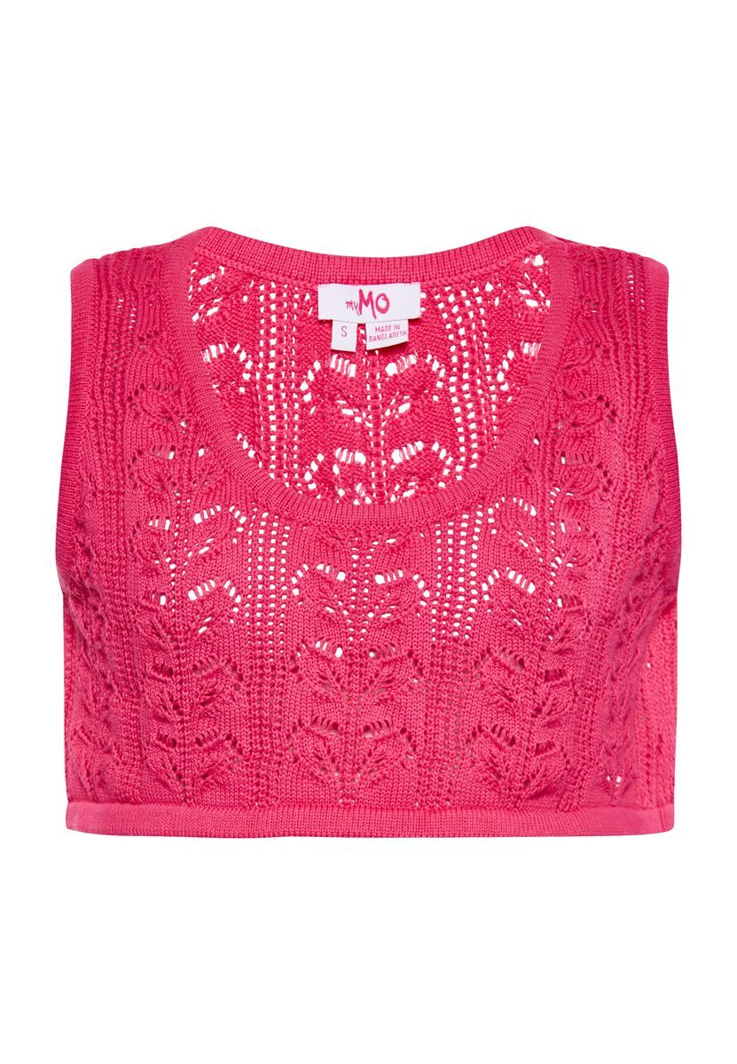 Gehäkeltes ärmelloses Crop-Top