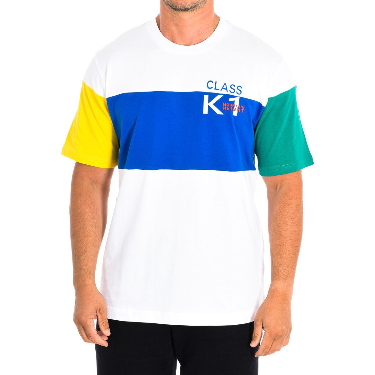 Colorblock T-Shirt mit Grafikprint