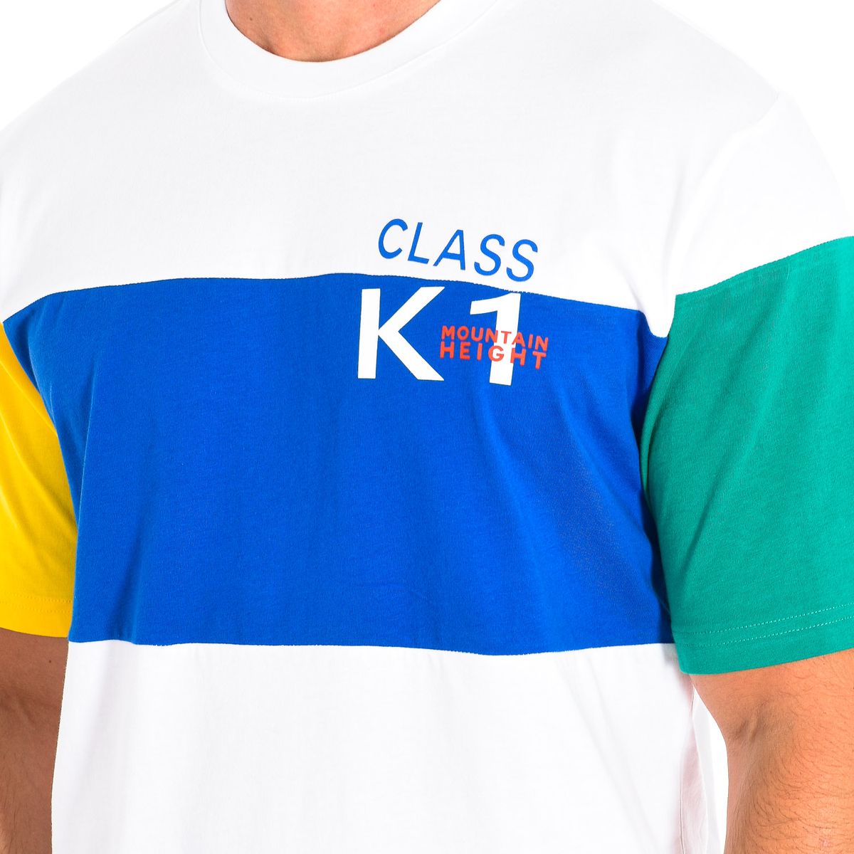 Baumwoll-T-Shirt im Color-Block-Design
