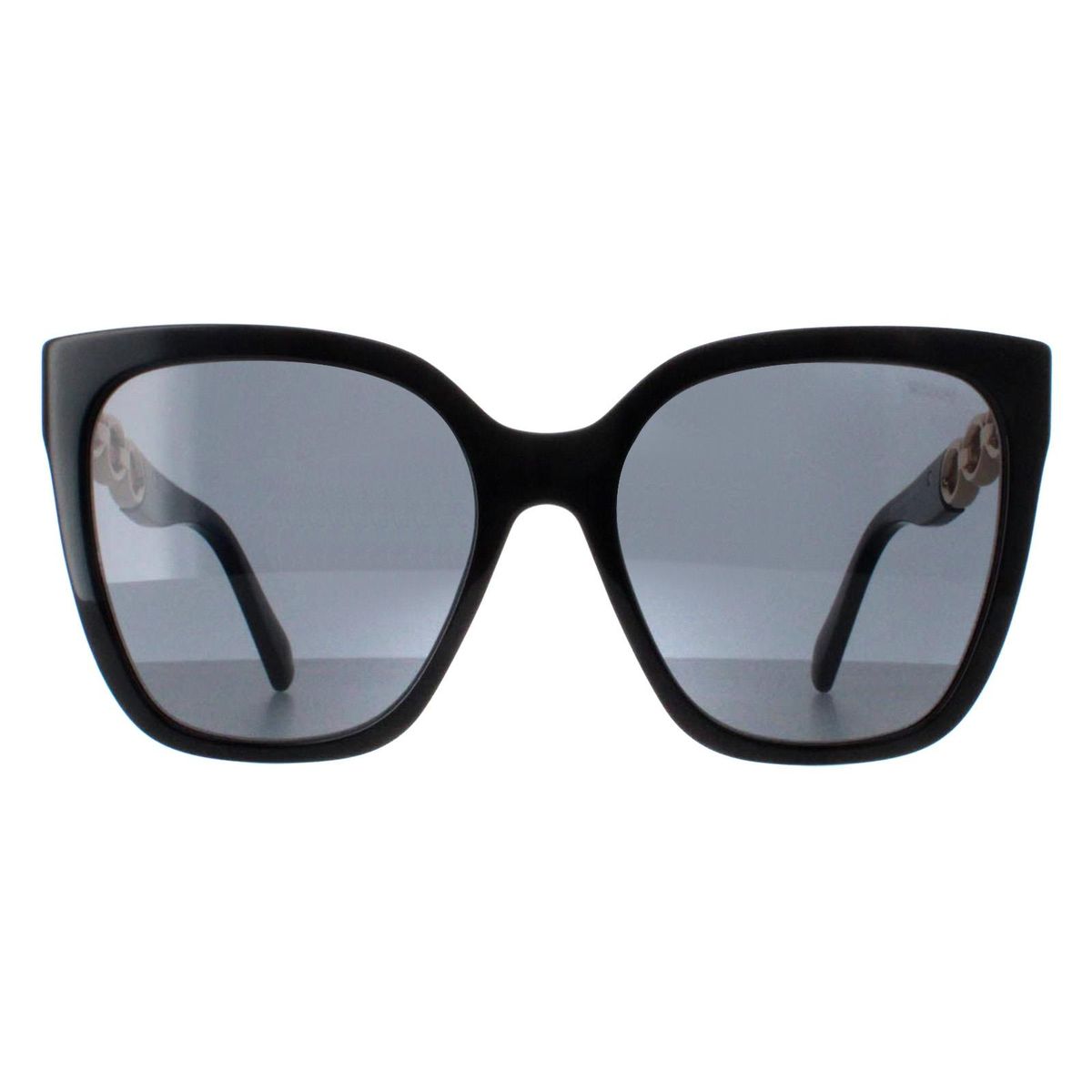 Schwarze übergroße Cat-Eye-Sonnenbrille