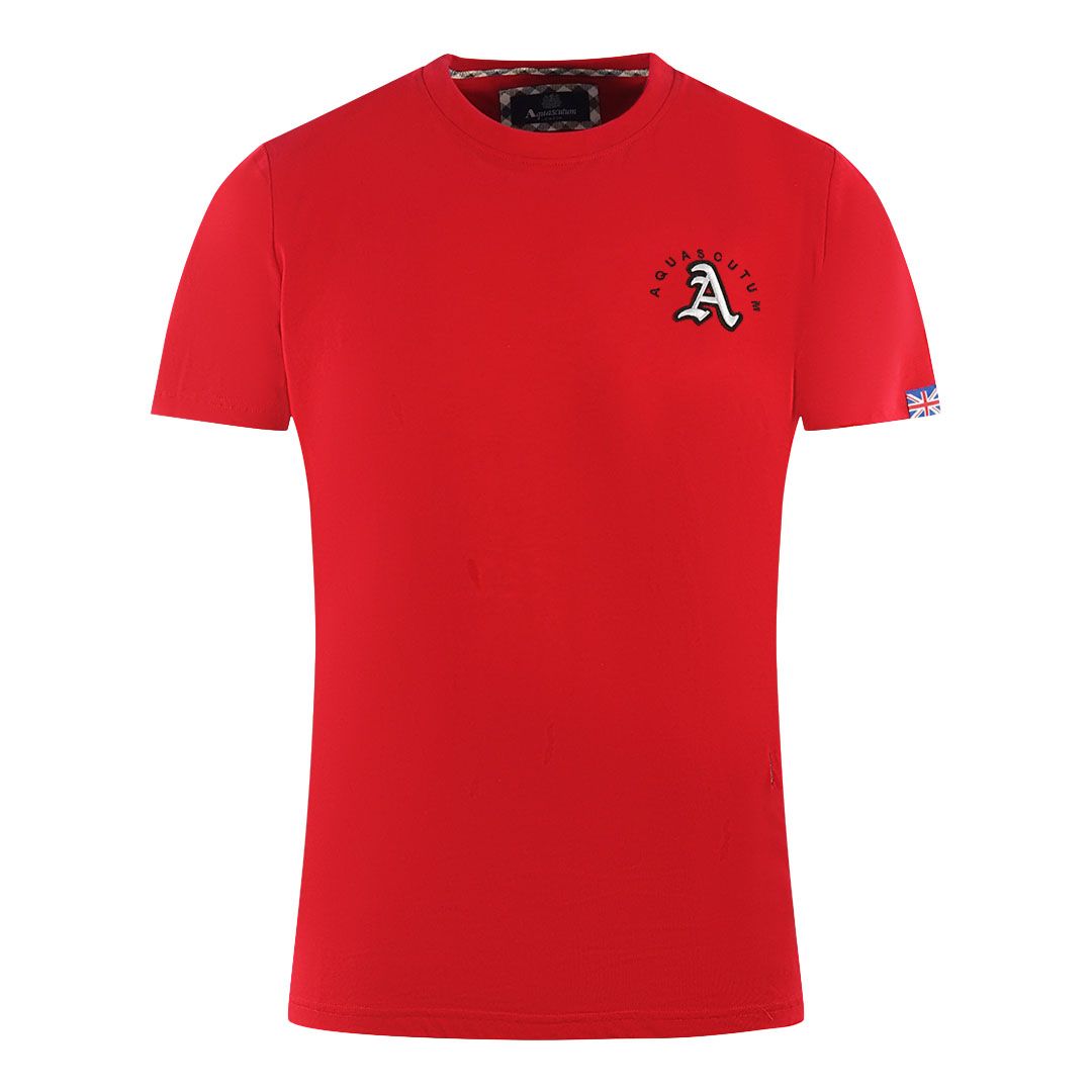 Gesticktes Logo Rundhals T-Shirt