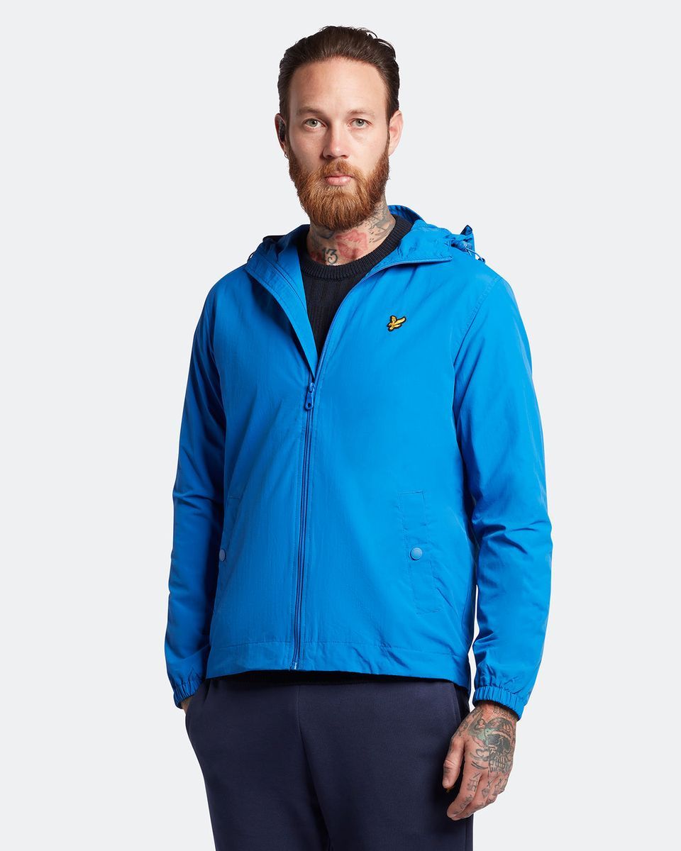 Blaue, leichte Kapuzenjacke mit Reißverschluss