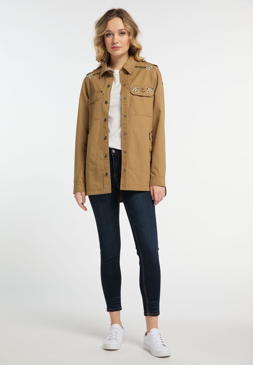 Bestickte Fieldjacket mit floralen Akzenten
