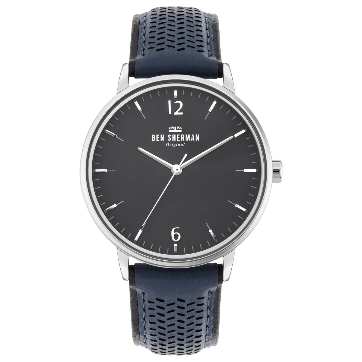 Herren Minimalistische Quarzuhr mit Lederarmband