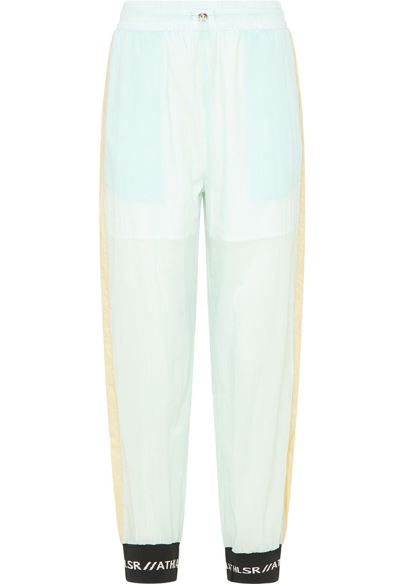 Mintfarbene & kamelfarbene Colorblock-Trainingshose