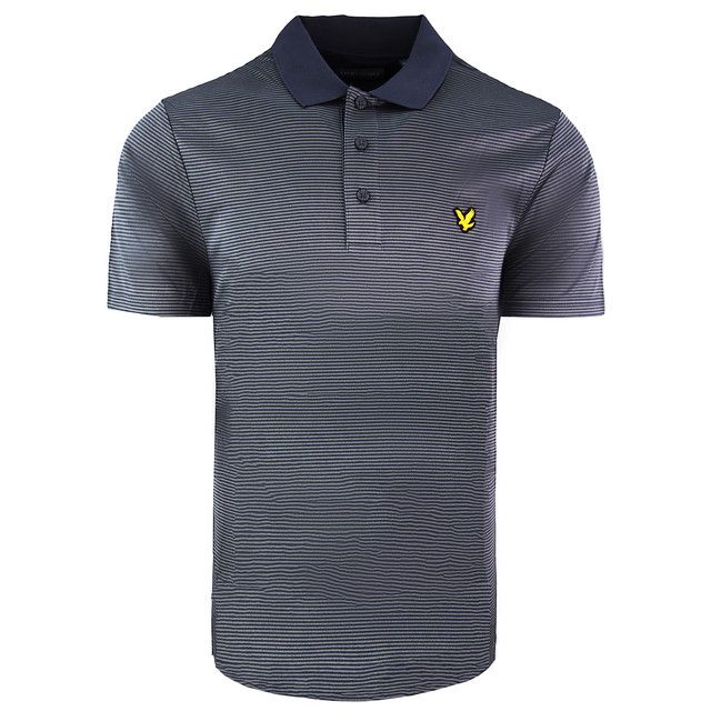 Microstripe Kurzarm Golf Poloshirt