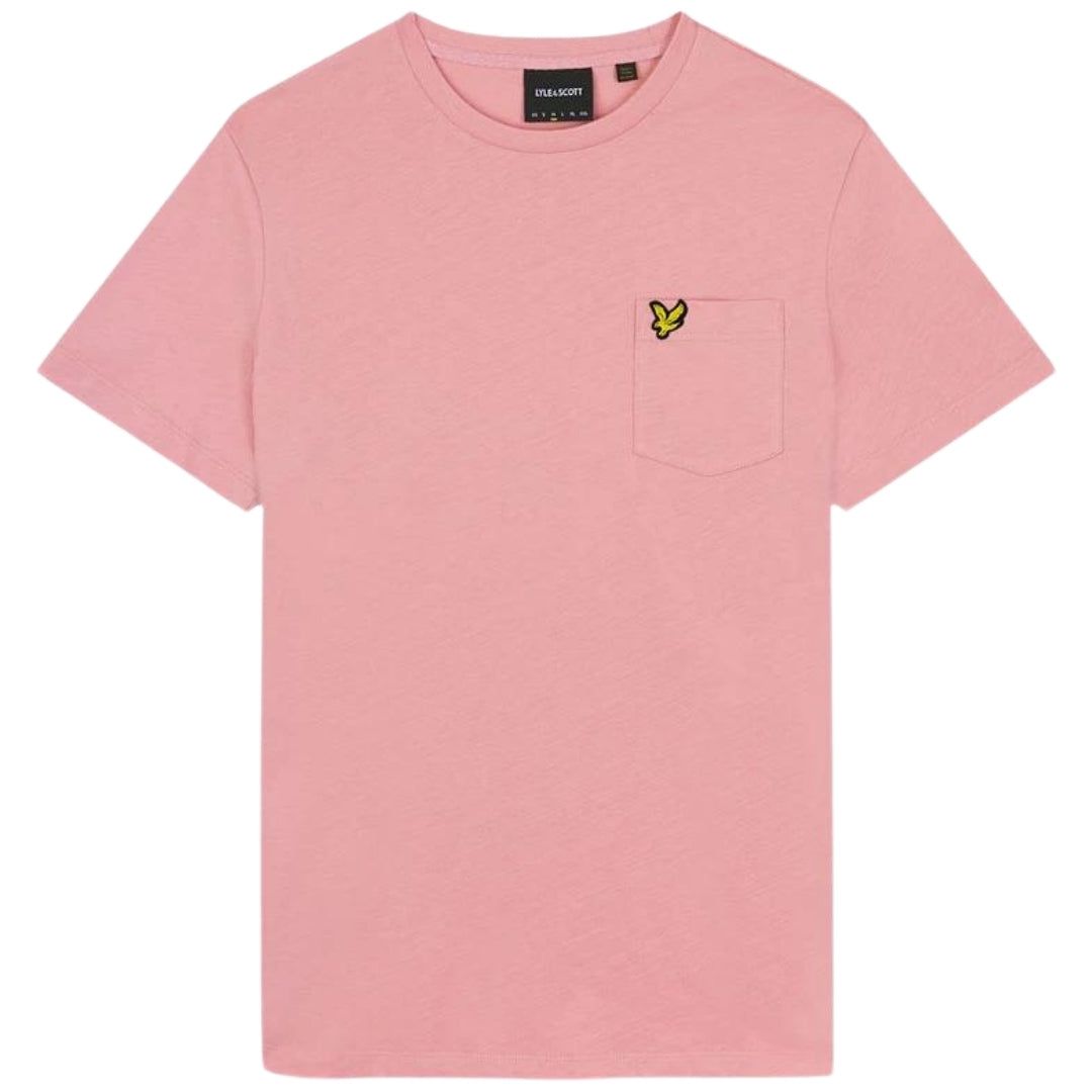 Klassisches Uni T-Shirt mit Tasche