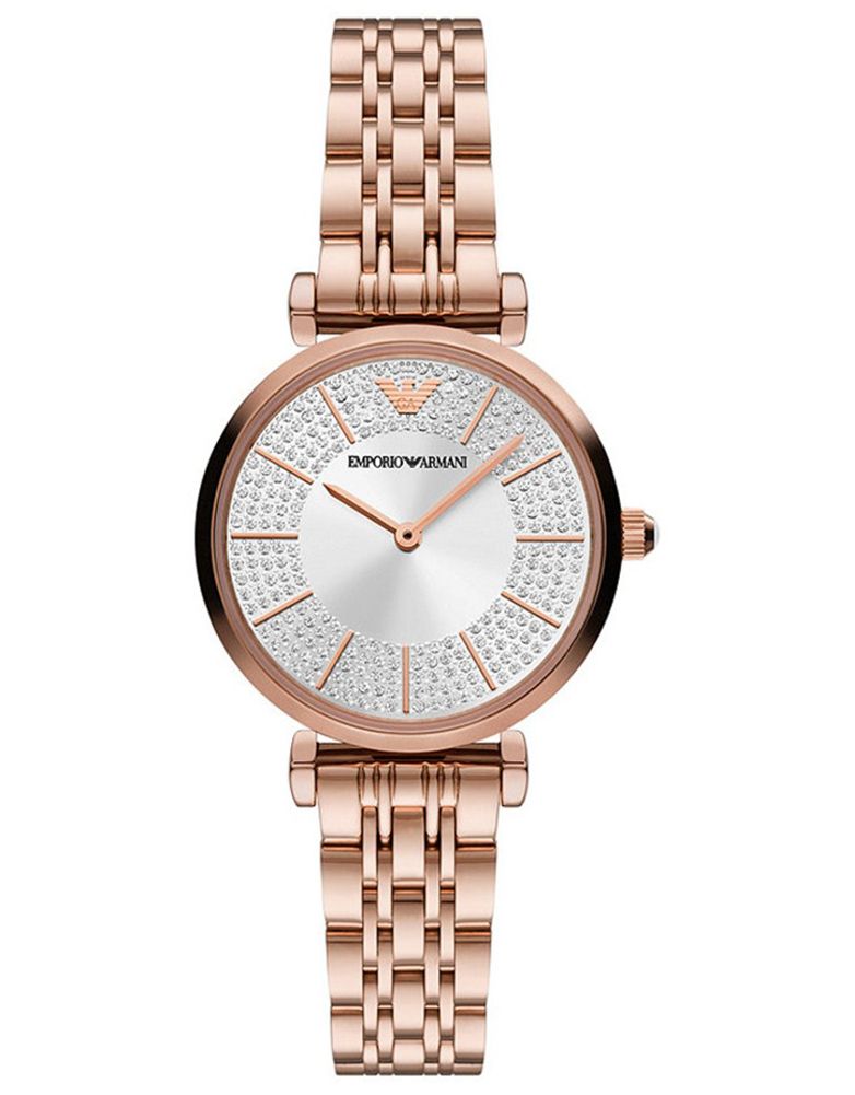 Montre Emporio Armani Gianni T-bar Pour Femmes Ip-rosé AR11446