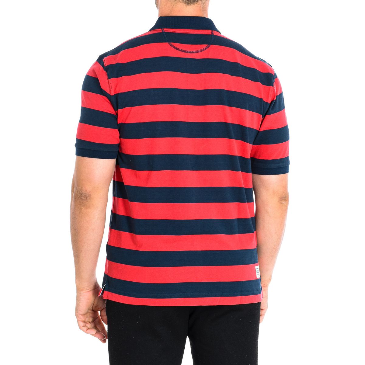 Gestreiftes Polohemd mit Patch