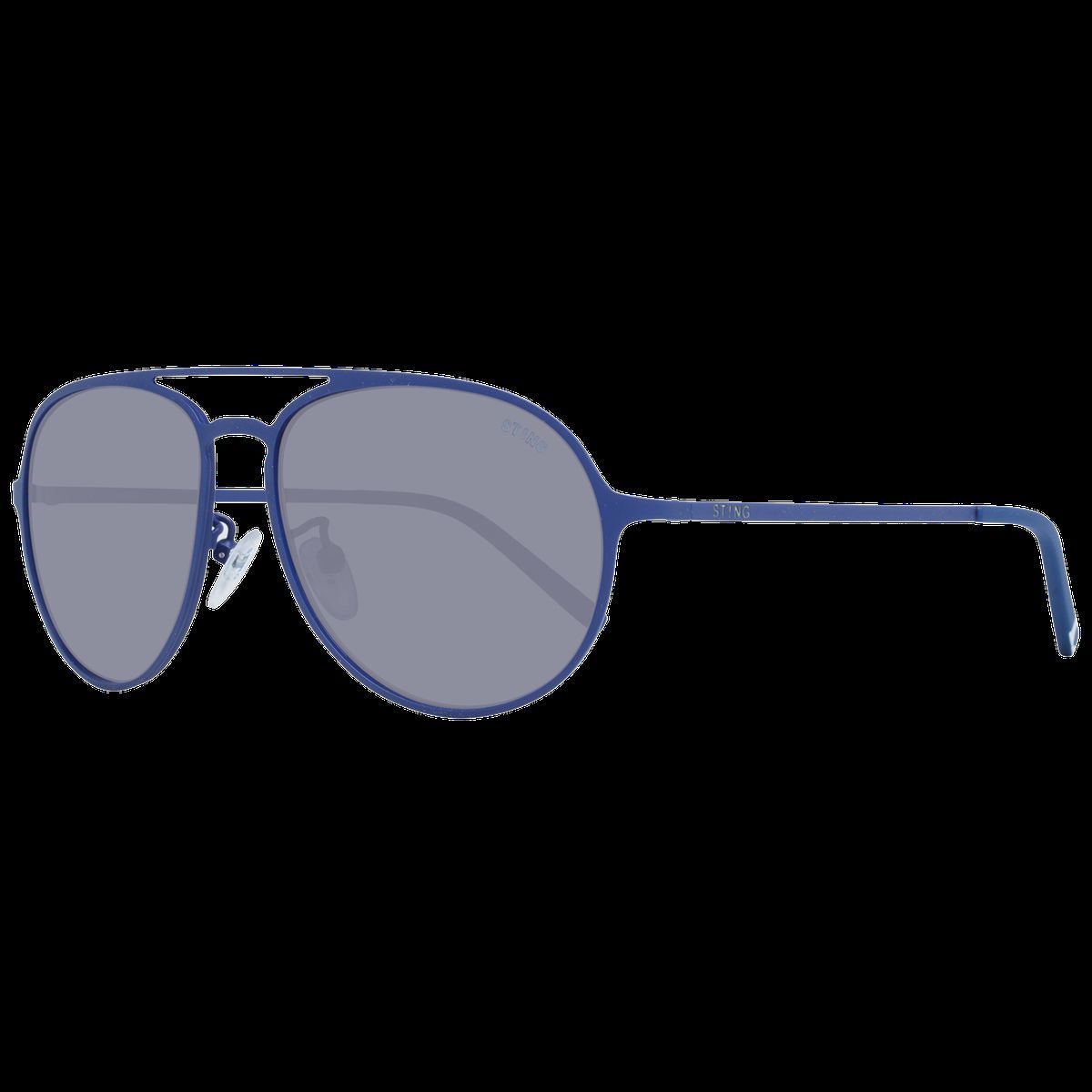 Blaue Pilotenbrille mit grauen Gläsern