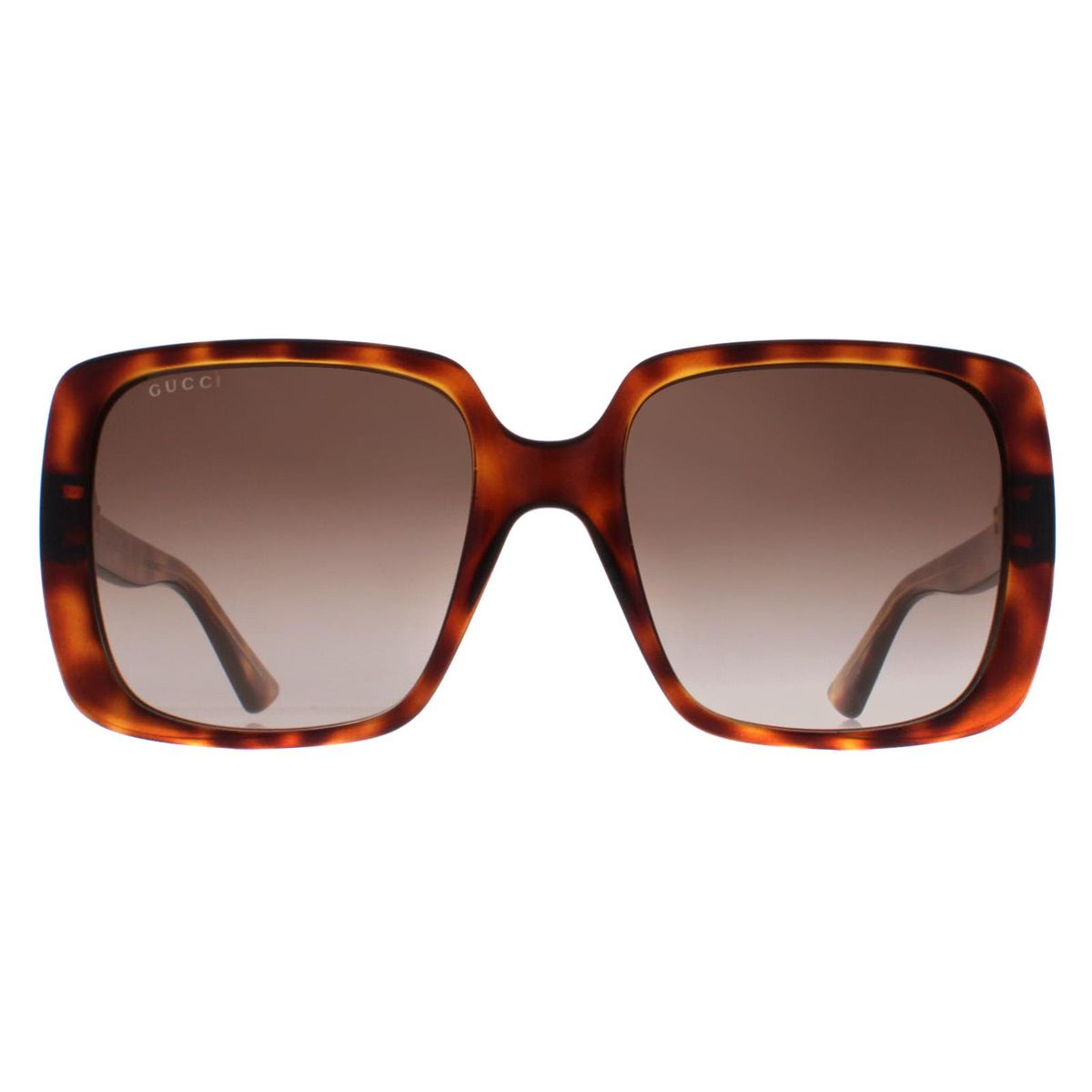 Übergroße quadratische Sonnenbrille Dark Havana
