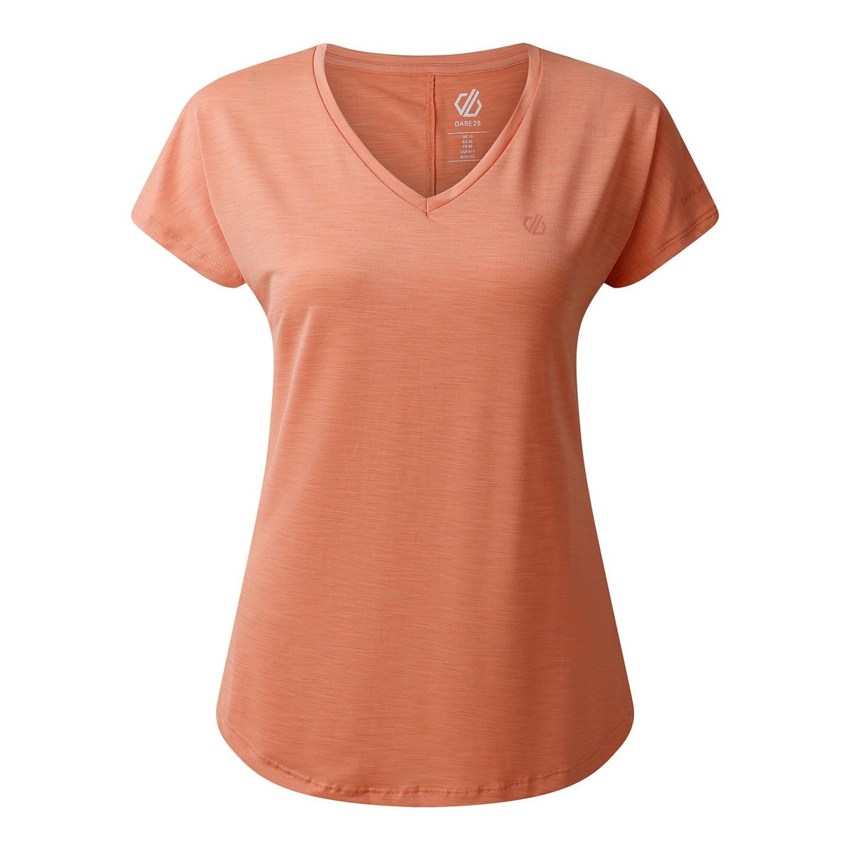 Feuchtigkeitsableitendes Damen-T-Shirt mit V-Ausschnitt