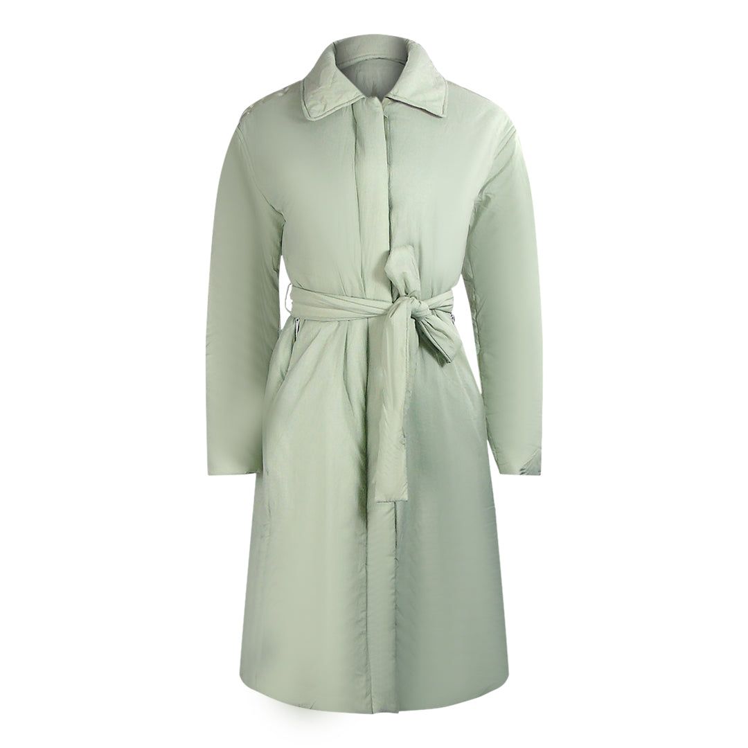 Gepolsterter Oversize Longline Trenchcoat