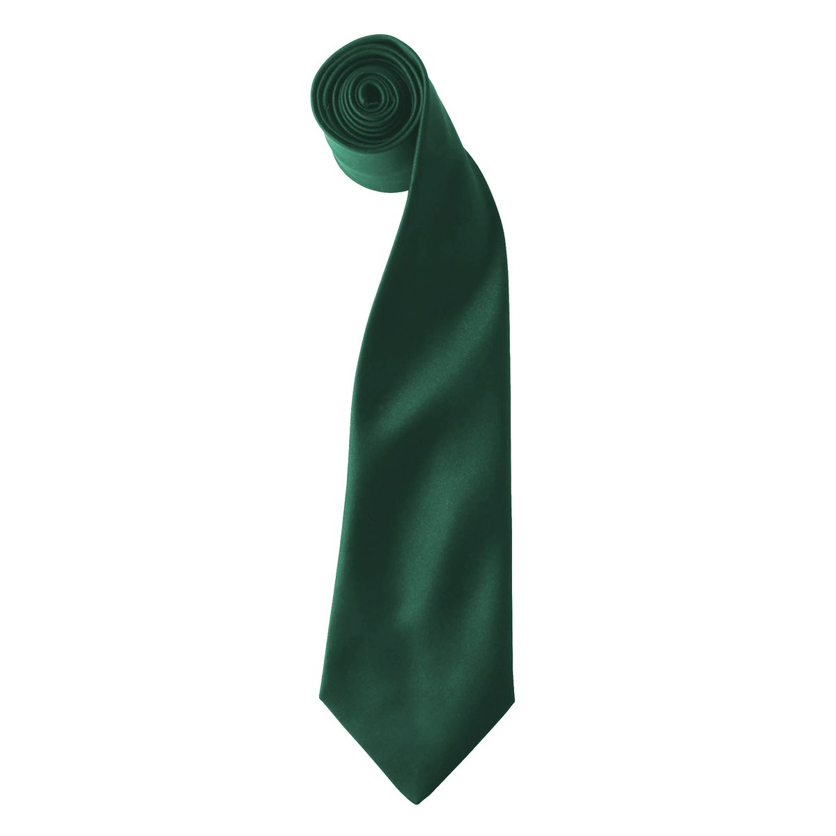 Klassische Dunkelgrüne Satin Clip Krawatte