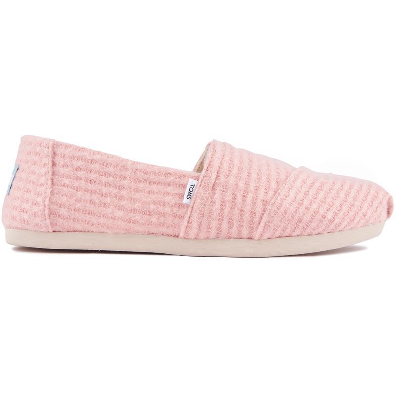 Hellrosa gewebter Slip-On Schuh