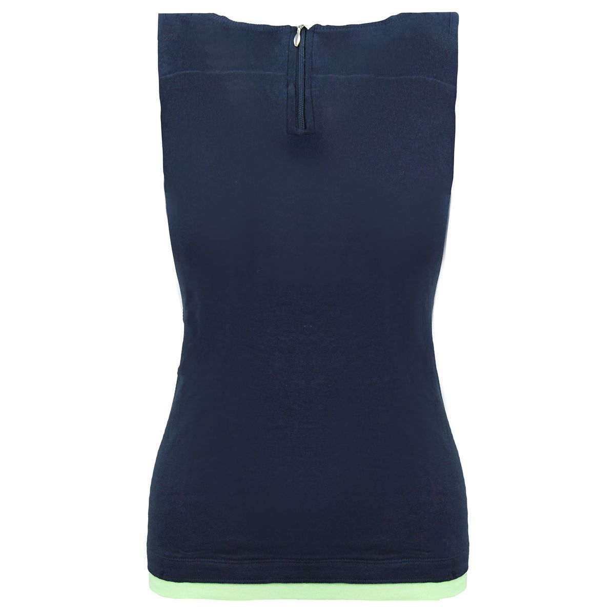 Tanktop mit Kontrastsaum und Reißverschluss
