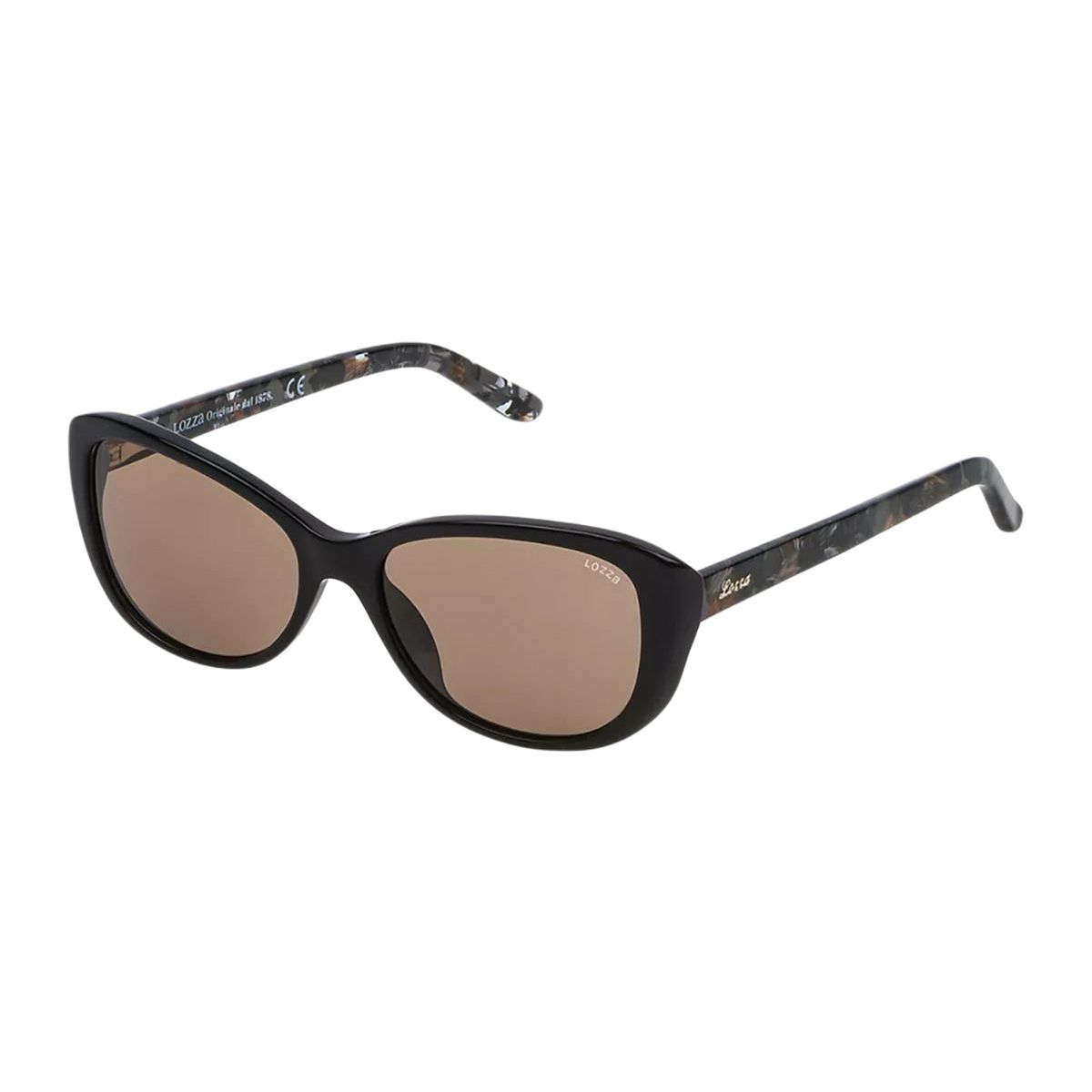 Elegante Cat-Eye Sonnenbrille mit gemusterten Bügeln