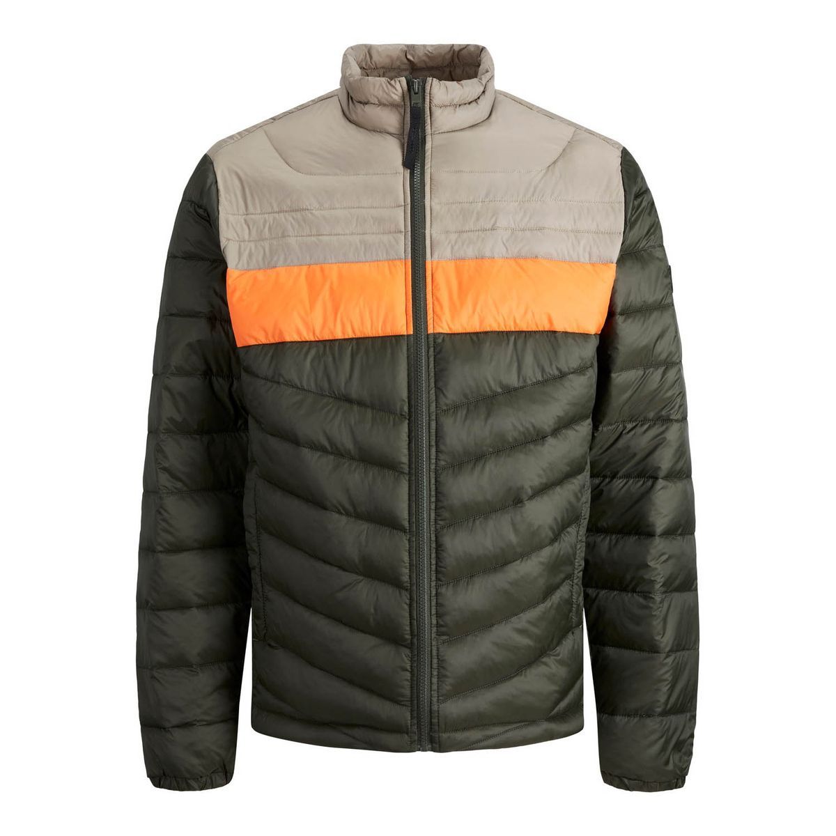 Herren Steppjacke mit Colorblock Design