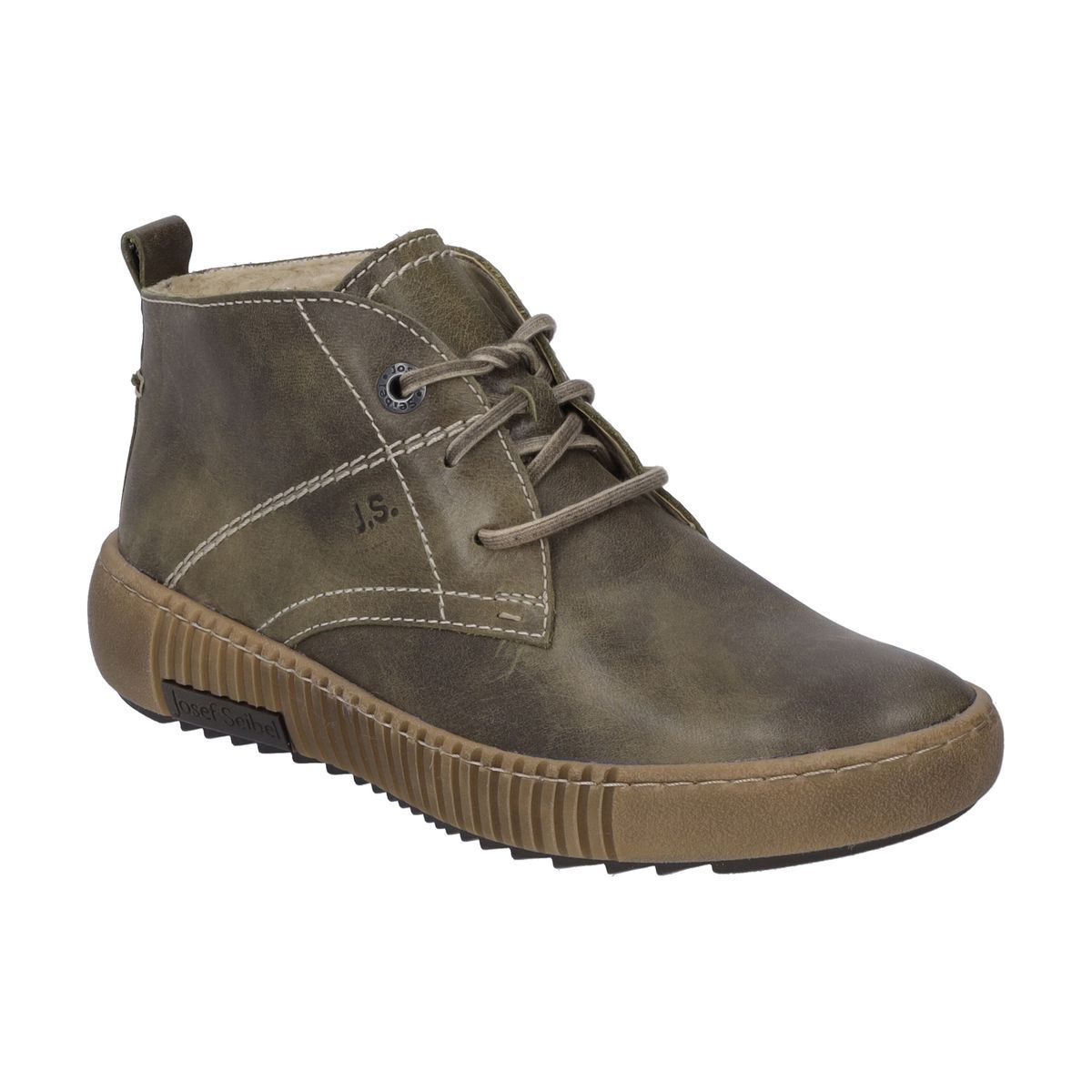 Olivgrüner Chukka-Boot aus Leder