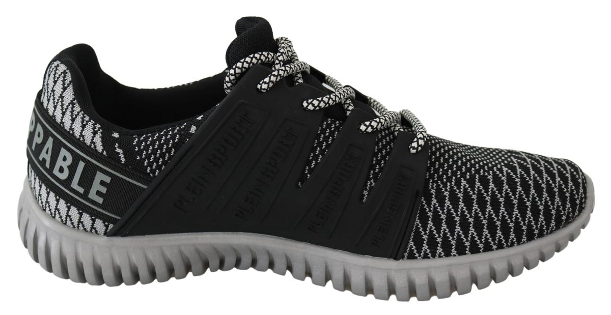 Plein Sport Herren Schwarz Polyester Runner Mason Turnschuhe Schuhe