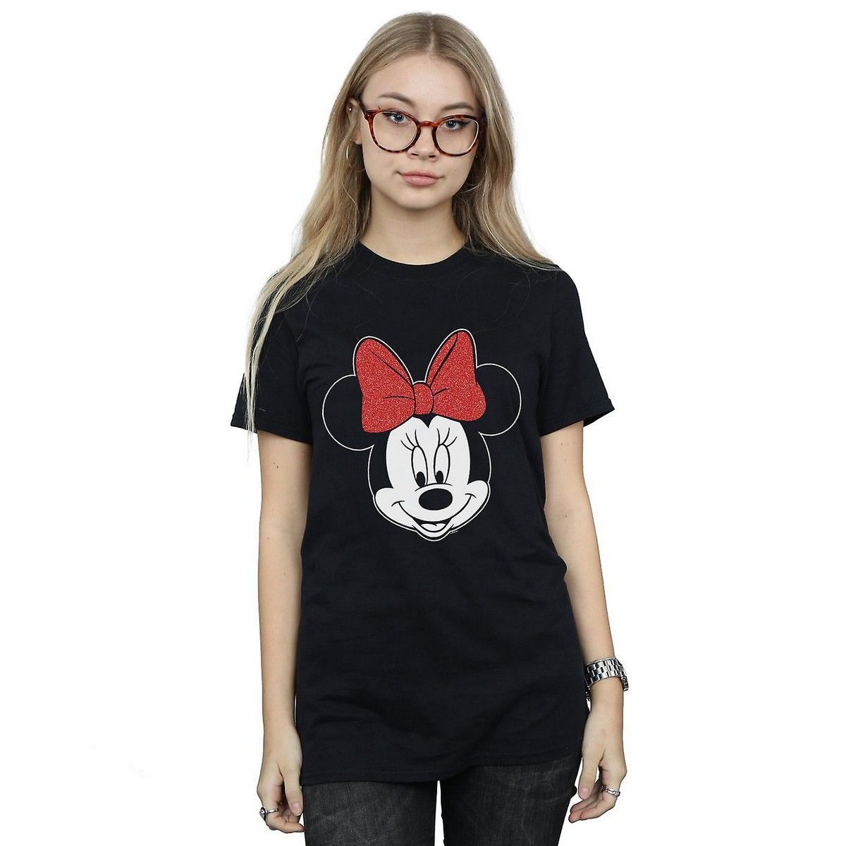 Minnie Maus Grafik Baumwoll T-Shirt