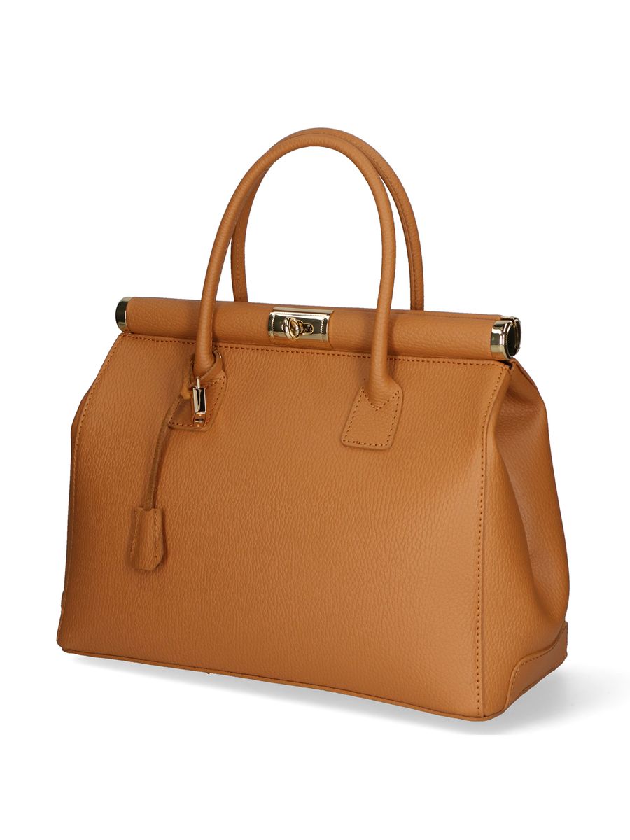 Elegante Handtasche aus genarbtem Leder