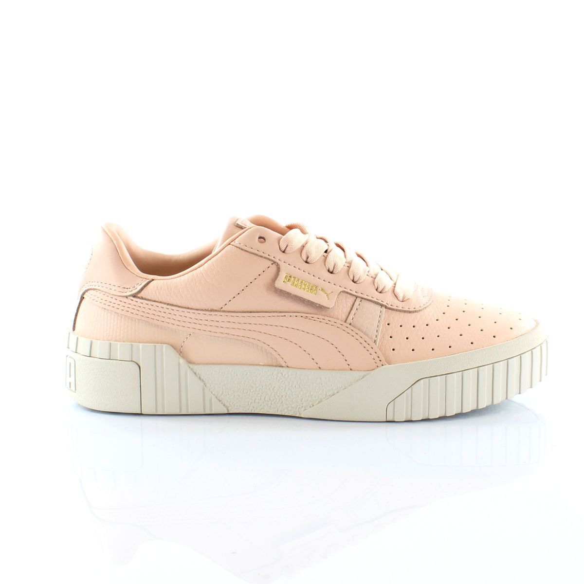 Puma Cali Emboss Creme Leder Sneaker