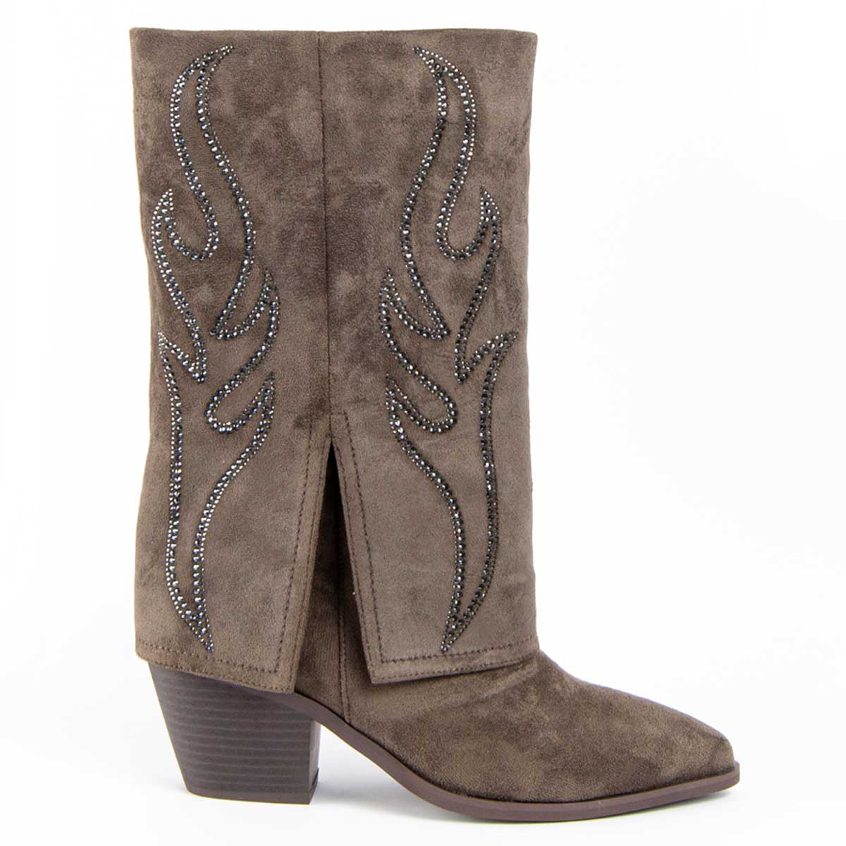 Wildleder Western Style Halbwadenstiefel