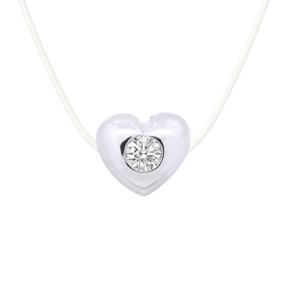 Diamant Herz Anhänger Halskette