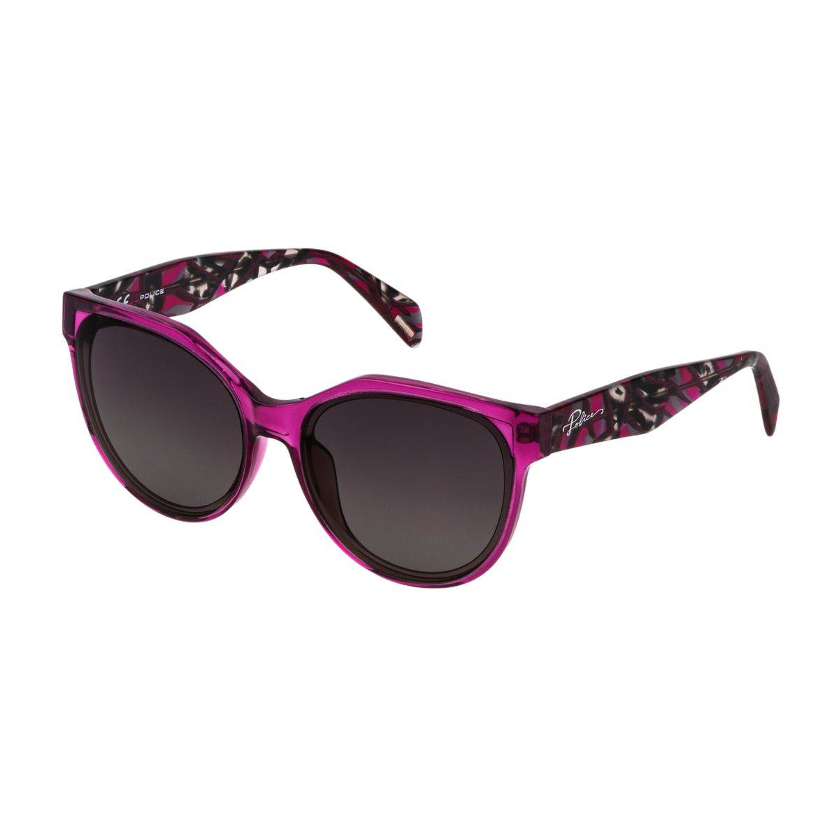 Cat-Eye Sonnenbrille mit gemusterten Bügeln