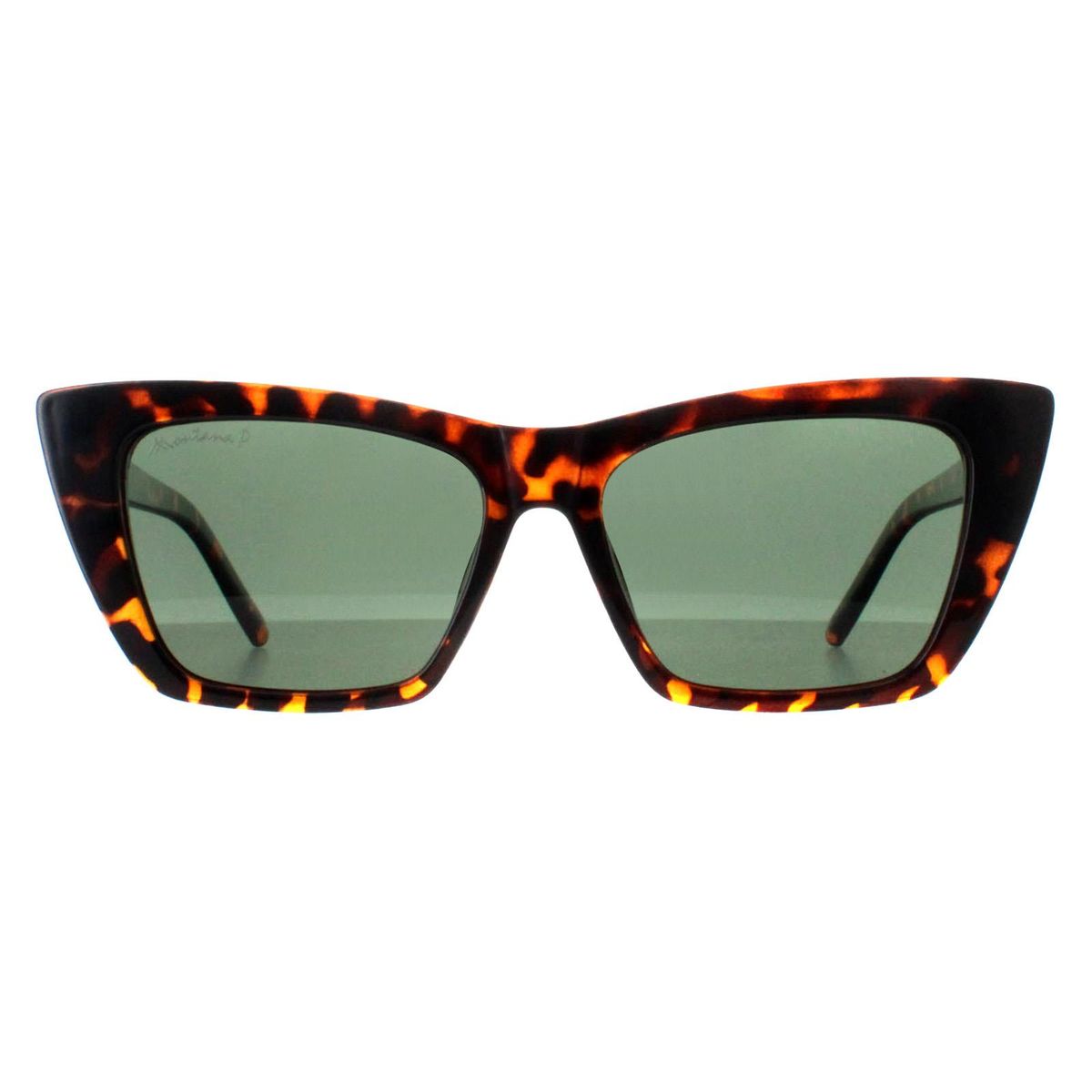 Eckige Sonnenbrille mit Schildpattmuster