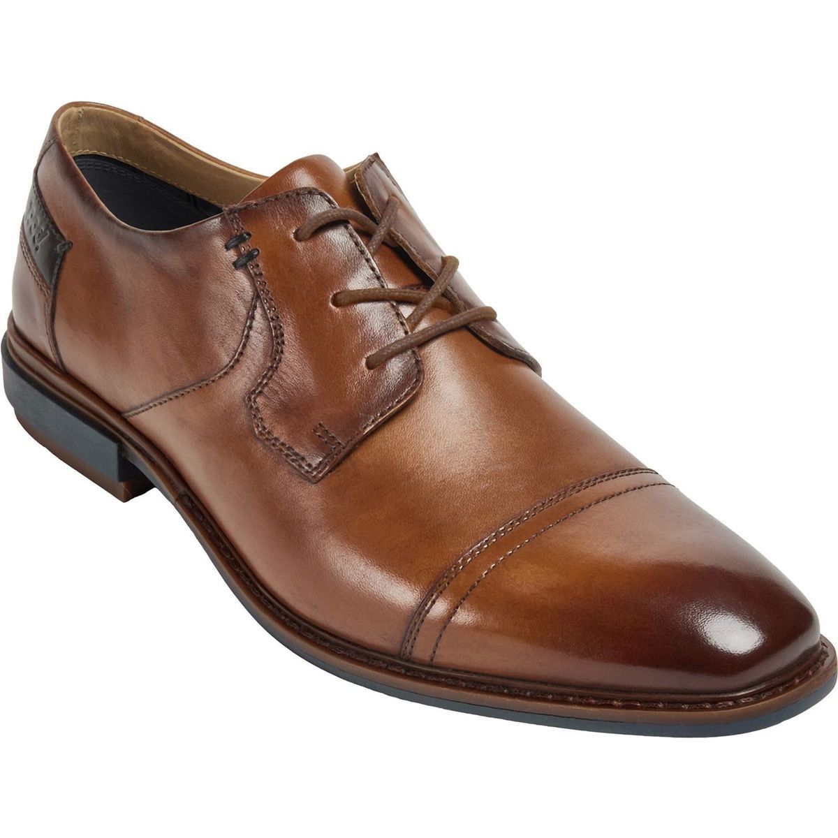Pod Savage Leder/Textil Herren Schnürschuhe Cognac