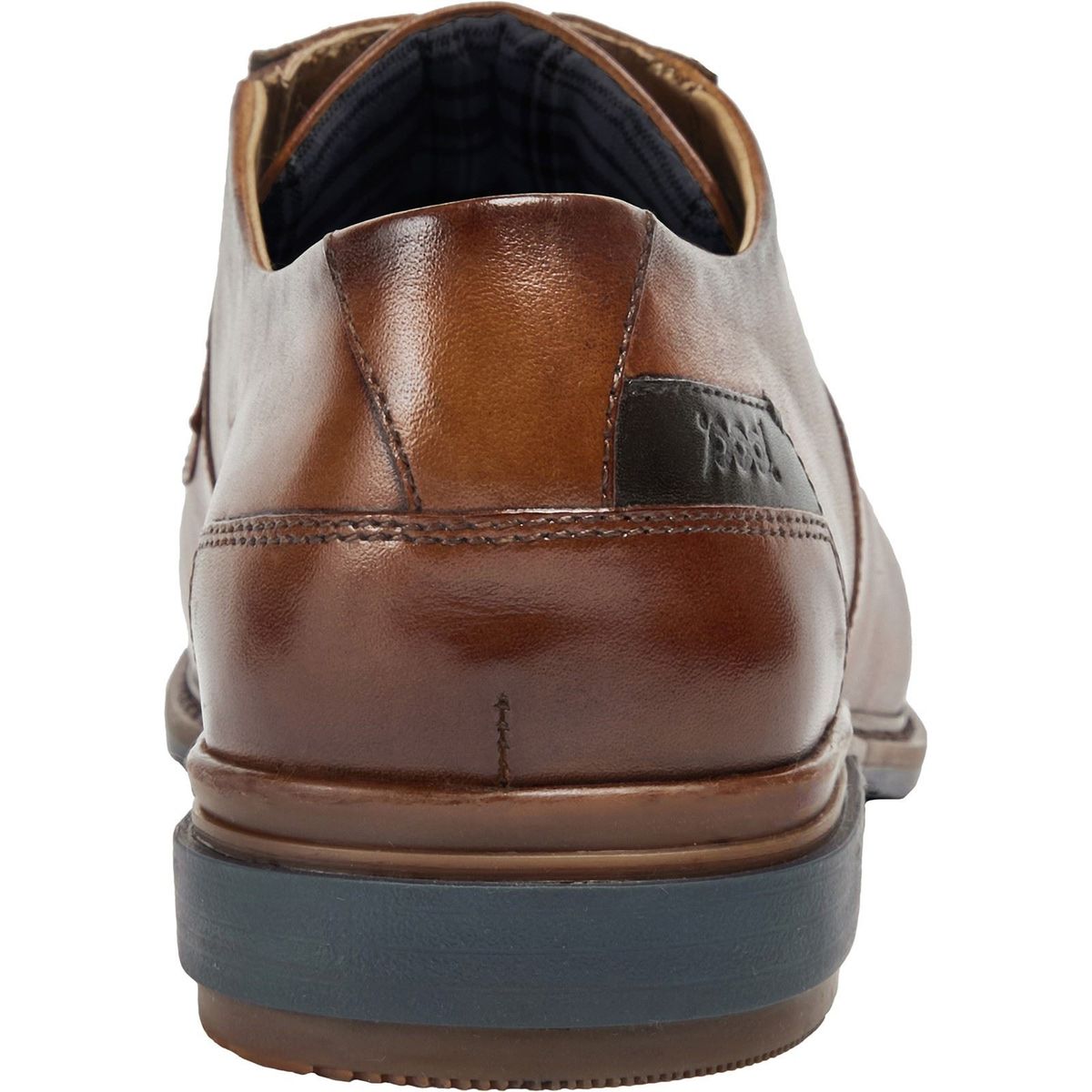 Minimalistischer Leder-Derby mit Kappe