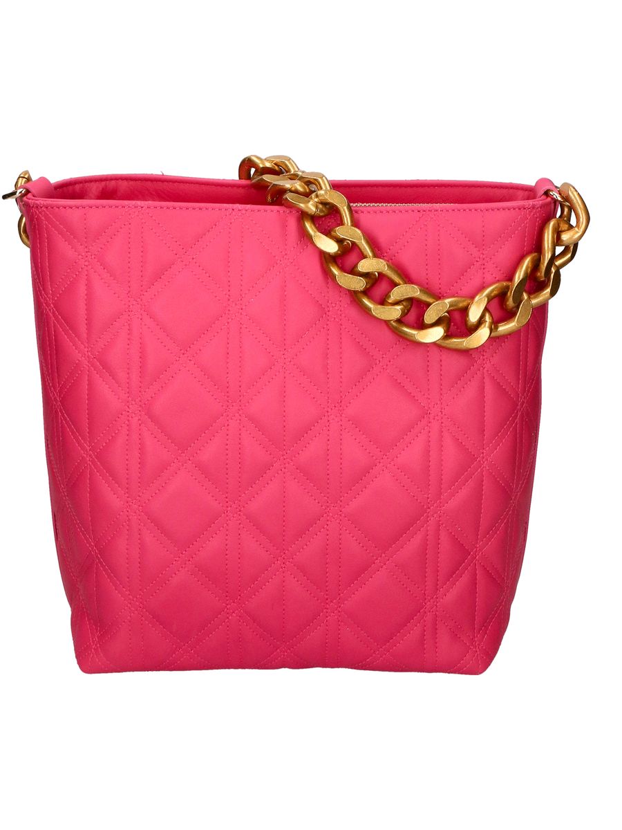 Gesteppte Schultertasche mit Kettendetail
