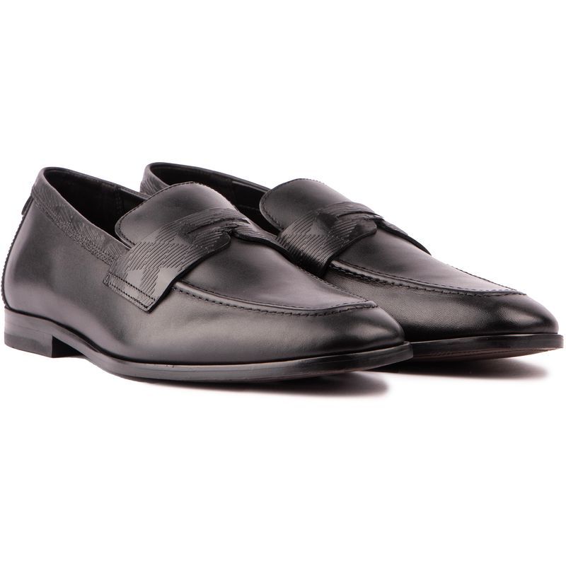 Elegante Leder-Loafer mit Sattelriemen