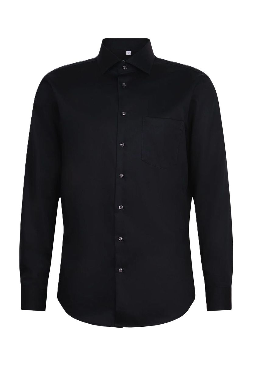 Klassisches schwarzes Langarm-Hemd