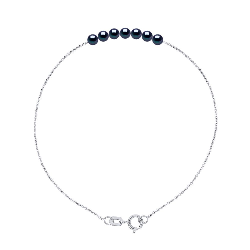 Süßwasserperlen Armband mit Weißgold