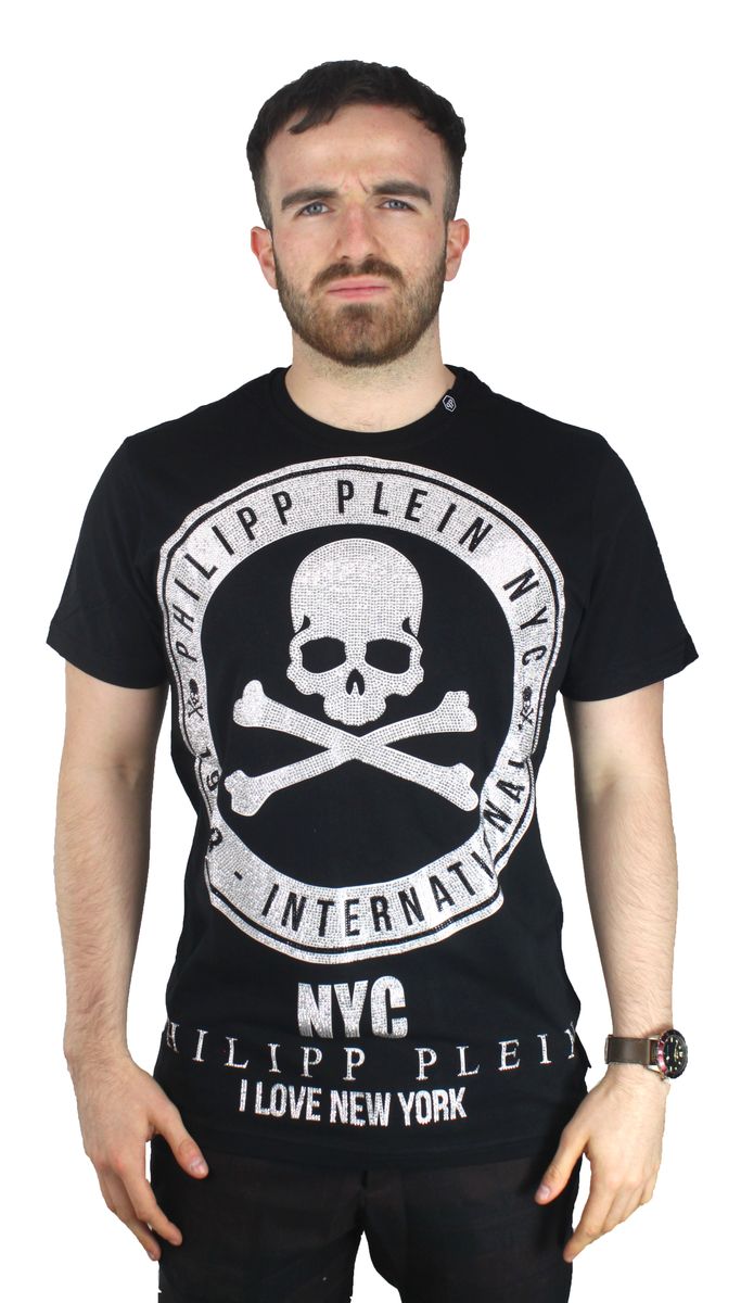 Totenkopf Grafikdruck Baumwoll T-Shirt