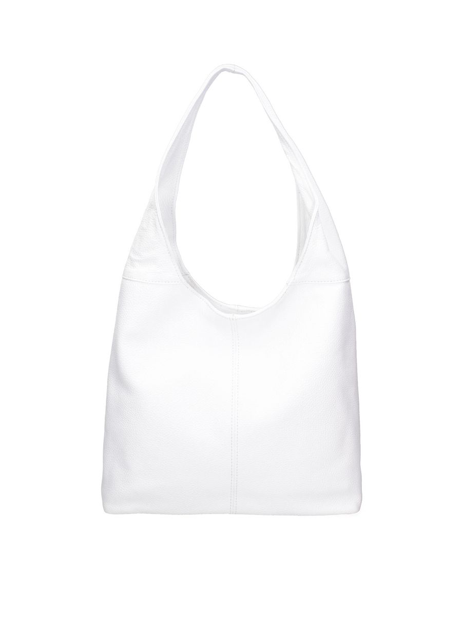 Weiße Hobo-Tasche aus Kunstleder