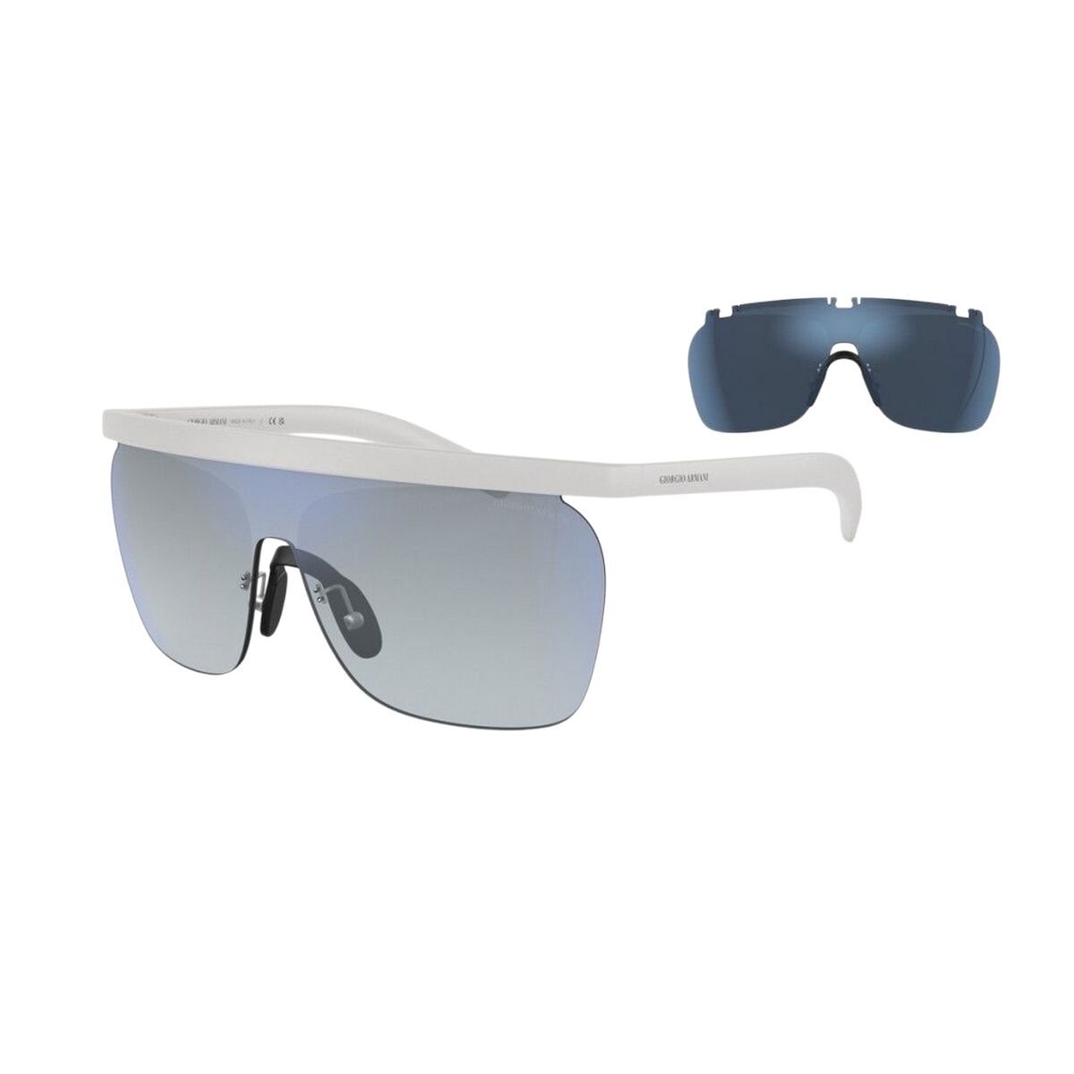 Schildförmige Acetat-Sonnenbrille