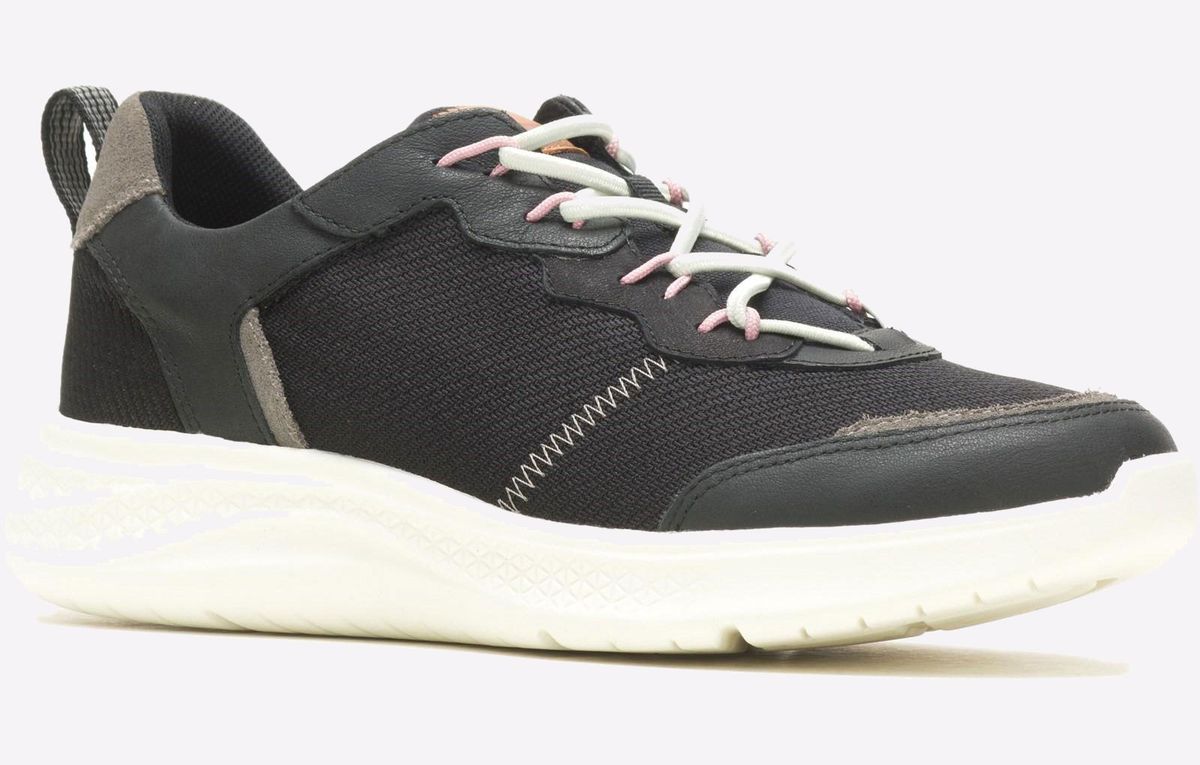 Leder-Sneaker mit Bungee-Schnürung