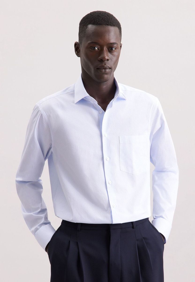 Gestreiftes Regular Fit Business Hemd