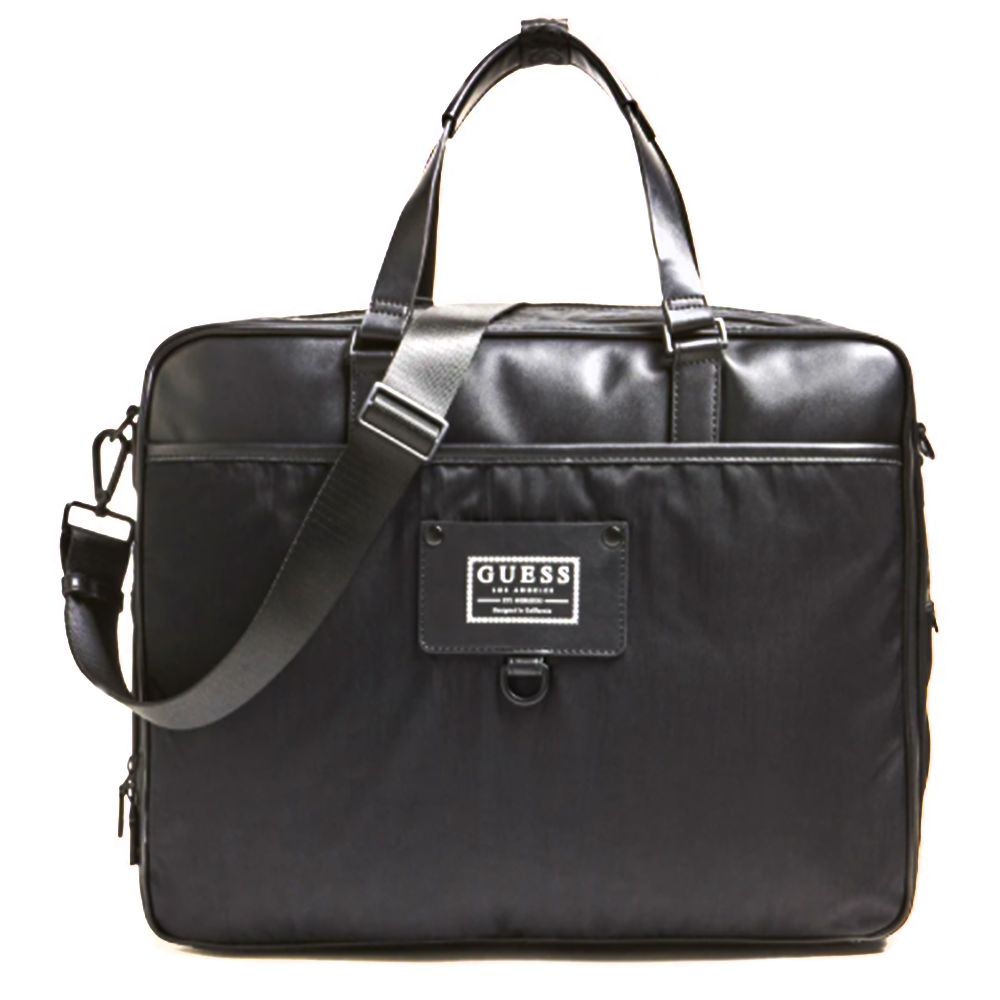 Moderne schwarze Laptoptasche mit Riemen