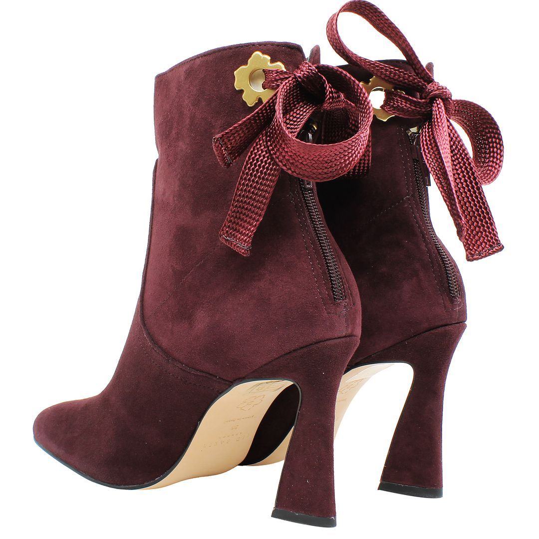 Elegante Wildleder-Stiefeletten mit Schleife