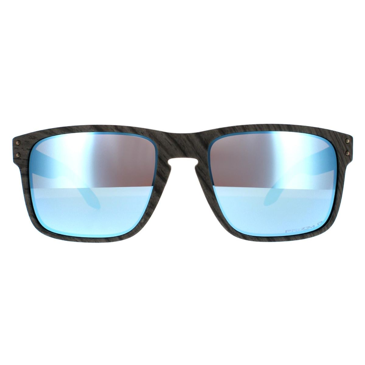 Quadratische Sonnenbrille mit Holzmaserung