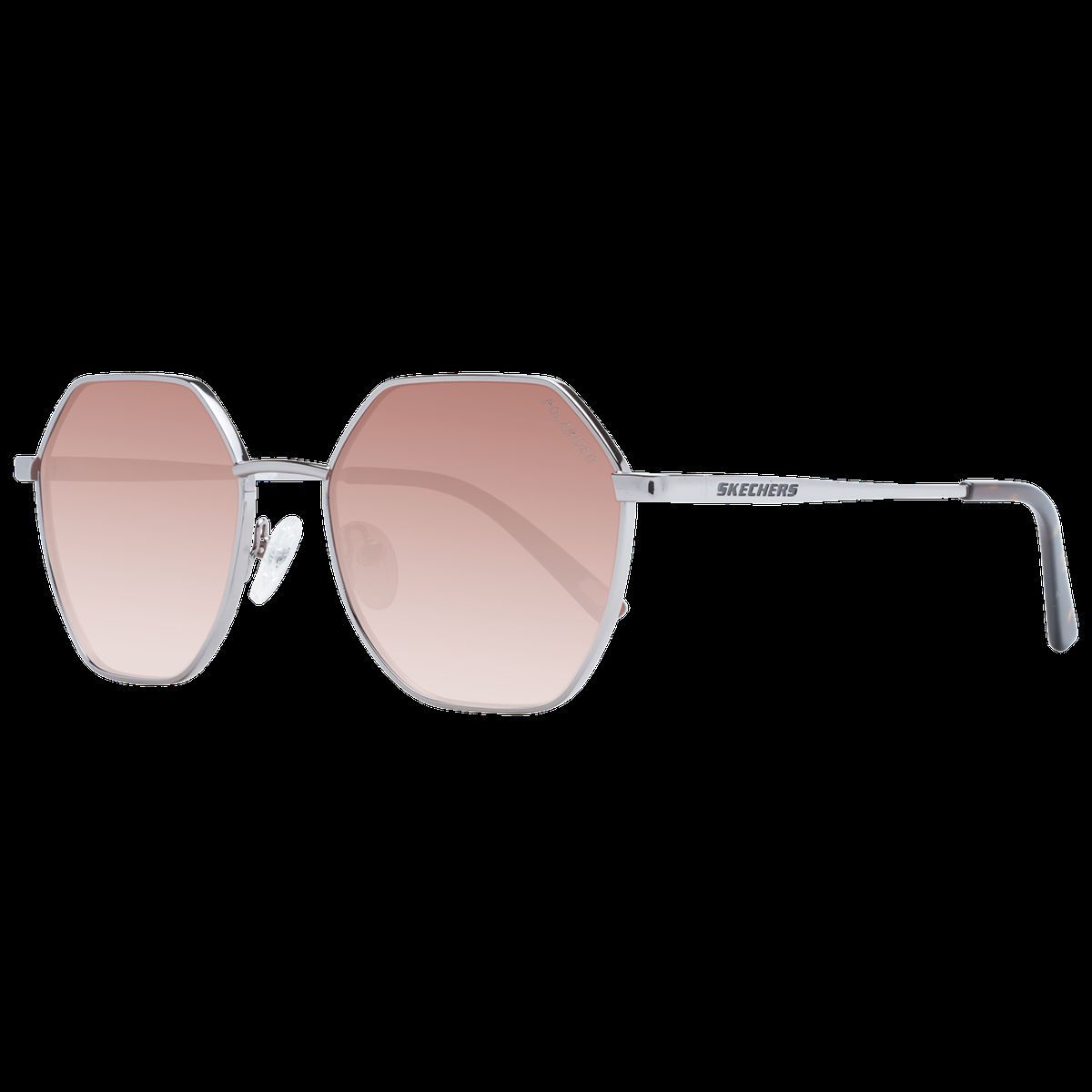 Geometrische Sonnenbrille mit Metallrahmen