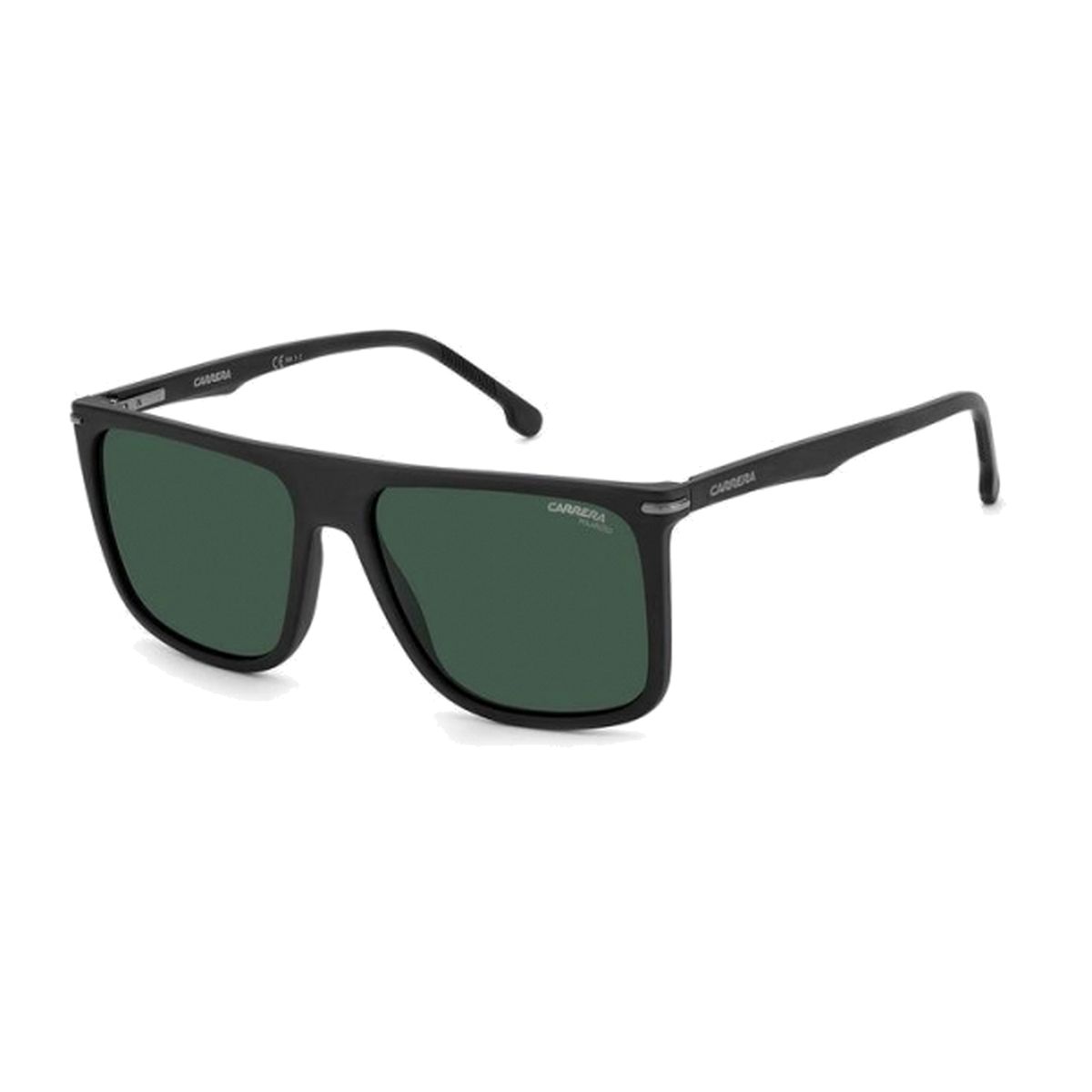 Rechteckige Sonnenbrille in Mattschwarz